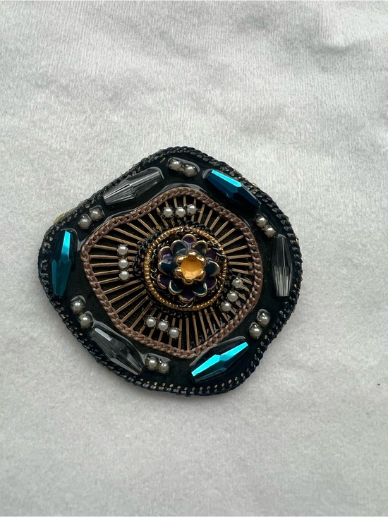 Jewelry - Gothic Vintage Style Beaded & Rhinestone Statement Brooch